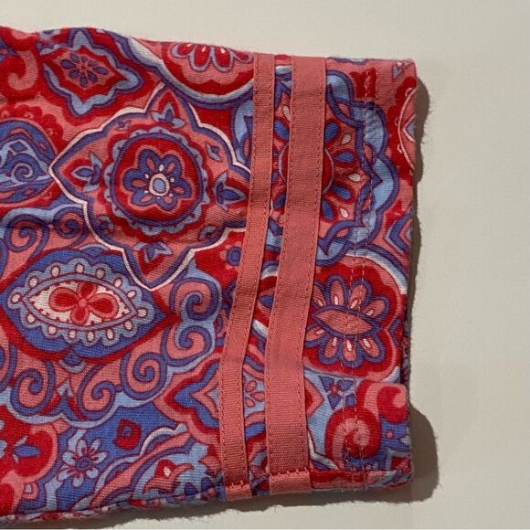 Talbots Pink Paisley Split Neck Pima Cotton Blend 3/4 Sleeve Blouse Women's XLP - Picture 12 of 16